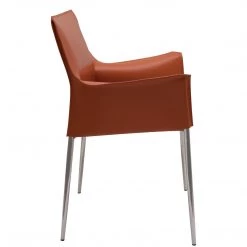 NUEVO COLTER LEATHER DINING ARM CHAIR Kitchen + Dining