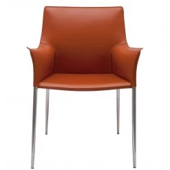 NUEVO COLTER LEATHER DINING ARM CHAIR Kitchen + Dining