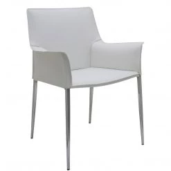 NUEVO COLTER LEATHER DINING ARM CHAIR Kitchen + Dining