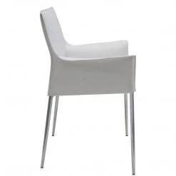 NUEVO COLTER LEATHER DINING ARM CHAIR Kitchen + Dining