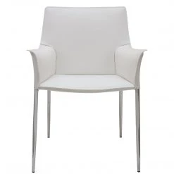 NUEVO COLTER LEATHER DINING ARM CHAIR Kitchen + Dining