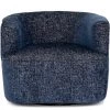 FOUR HANDS Living Room COMAL AZURE CHENILLE SWIVEL CHAIR