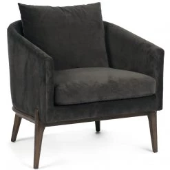 FOUR HANDS Furniture COPELAND CHAIR: BELLA SMOKE VELVET