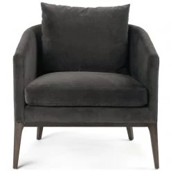 FOUR HANDS Furniture COPELAND CHAIR: BELLA SMOKE VELVET