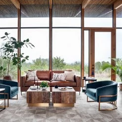 FOUR HANDS Furniture CORBIN VELVET + BRASS ACCENT CHAIR 31 FOUR HANDS Furniture CORBIN VELVET + BRASS ACCENT CHAIR