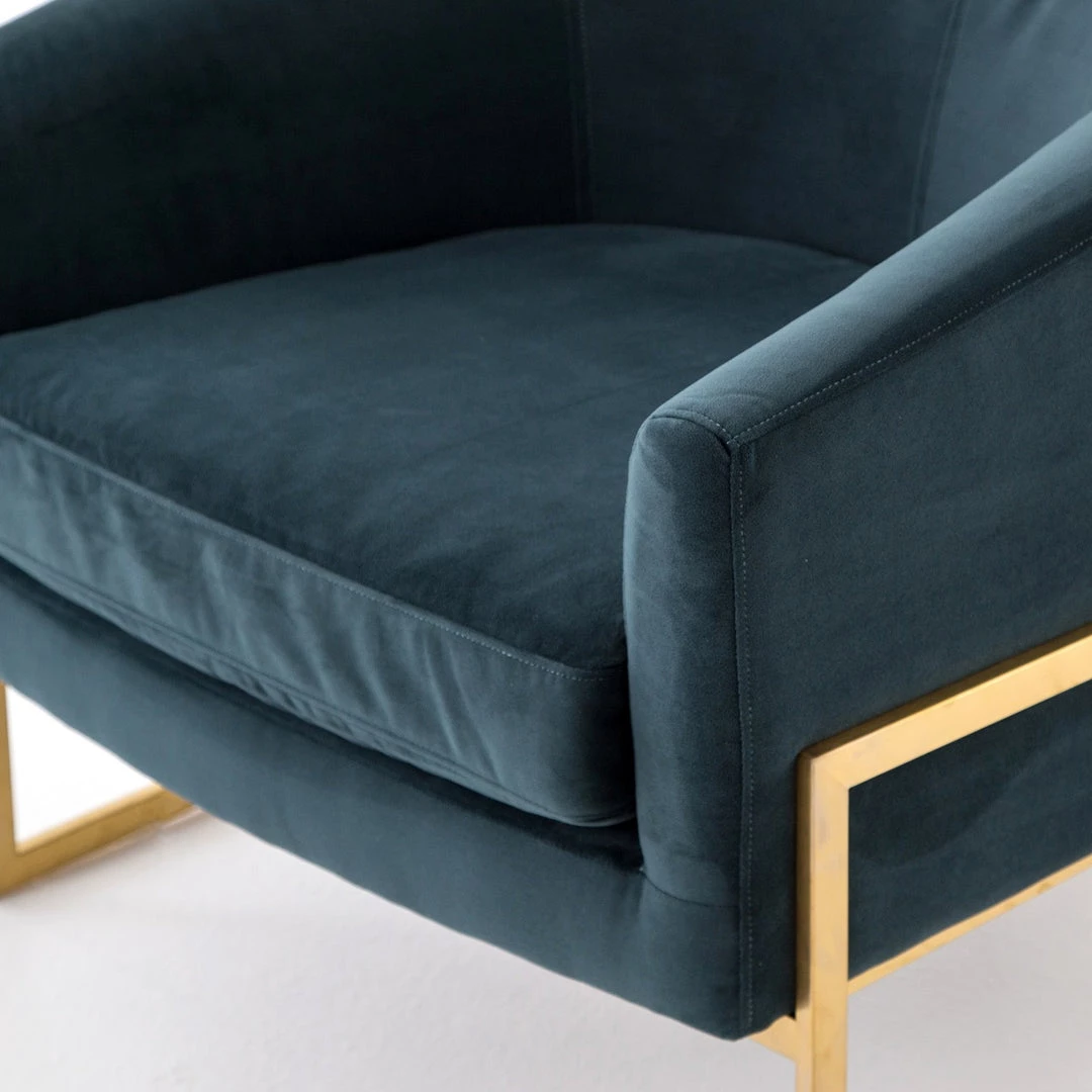 FOUR HANDS Furniture CORBIN VELVET + BRASS ACCENT CHAIR 15 FOUR HANDS Furniture CORBIN VELVET + BRASS ACCENT CHAIR