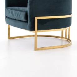 FOUR HANDS Furniture CORBIN VELVET + BRASS ACCENT CHAIR 33 FOUR HANDS Furniture CORBIN VELVET + BRASS ACCENT CHAIR