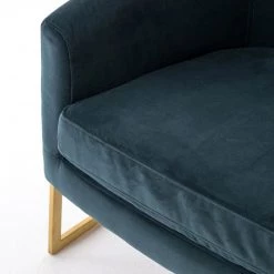 FOUR HANDS Furniture CORBIN VELVET + BRASS ACCENT CHAIR 34 FOUR HANDS Furniture CORBIN VELVET + BRASS ACCENT CHAIR