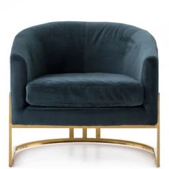 FOUR HANDS Furniture CORBIN VELVET + BRASS ACCENT CHAIR 27 FOUR HANDS Furniture CORBIN VELVET + BRASS ACCENT CHAIR