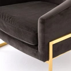 FOUR HANDS Furniture CORBIN VELVET + BRASS ACCENT CHAIR 23 FOUR HANDS Furniture CORBIN VELVET + BRASS ACCENT CHAIR