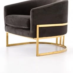 FOUR HANDS Furniture CORBIN VELVET + BRASS ACCENT CHAIR 24 FOUR HANDS Furniture CORBIN VELVET + BRASS ACCENT CHAIR