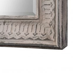 UTTERMOST COZETTE AGED WHITE EMBOSSED ARCH MIRROR Mirrors