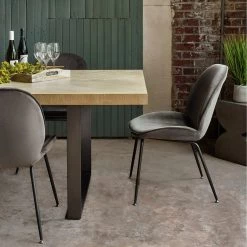 URBIA SPIDEY VELVET DINING CHAIR | SET OF 2 Kitchen + Dining