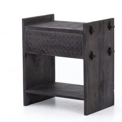 FOUR HANDS COLUMBUS NIGHTSTAND: DARK TOTEM Furniture