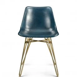 MOES Kitchen + Dining DAVIDSON LEATHER BUCKET DINING CHAIR | SET OF 2