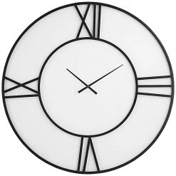 UTTERMOST DECO WHITE GLASS WALL CLOCK