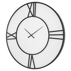 UTTERMOST DECO WHITE GLASS WALL CLOCK