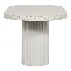 MOES DECO WHITE TERRAZZO OUTDOOR DINING TABLE