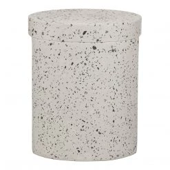 MOES DECO WHITE TERRAZZO OUTDOOR STOOL Accent + End Tables