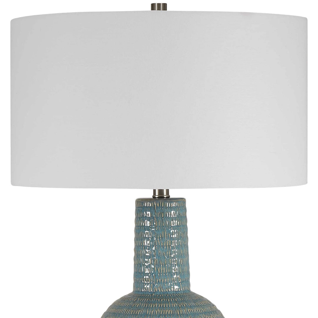 UTTERMOST DELTA AQUA GLAZE CERAMIC LAMP 4 UTTERMOST DELTA AQUA GLAZE CERAMIC LAMP