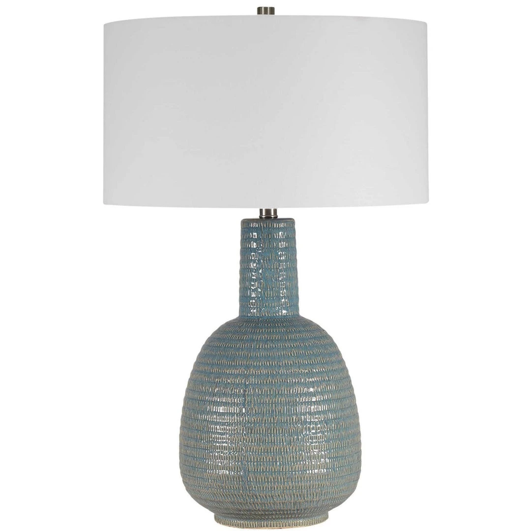 UTTERMOST DELTA AQUA GLAZE CERAMIC LAMP 1 UTTERMOST DELTA AQUA GLAZE CERAMIC LAMP