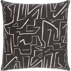 SURYA Pillows + Decor DEVO SCREEN PRINT COTTON CANVAS PILLOW