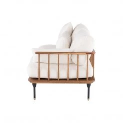 NUEVO Living Room DISTRIKT CREAM LINEN CHAISE SOFA