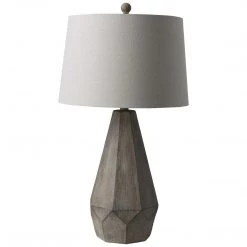 SURYA DRESDON LAMP: STONE TAUPE