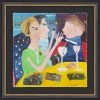 ART CLASSICS "DINING IN PARIS" GLASS FRAMED ART