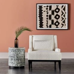 HOOKER DUMA BLACK+WHITE BONE INLAY ACCENT TABLE