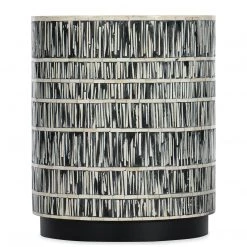HOOKER DUMA BLACK+WHITE BONE INLAY ACCENT TABLE
