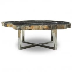 URBIA Furniture ELIZA PETRIFIED WOOD COFFEE TABLE: DARK