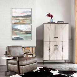 L ART "ESCAPADES" CANVAS ART DIPTYCH