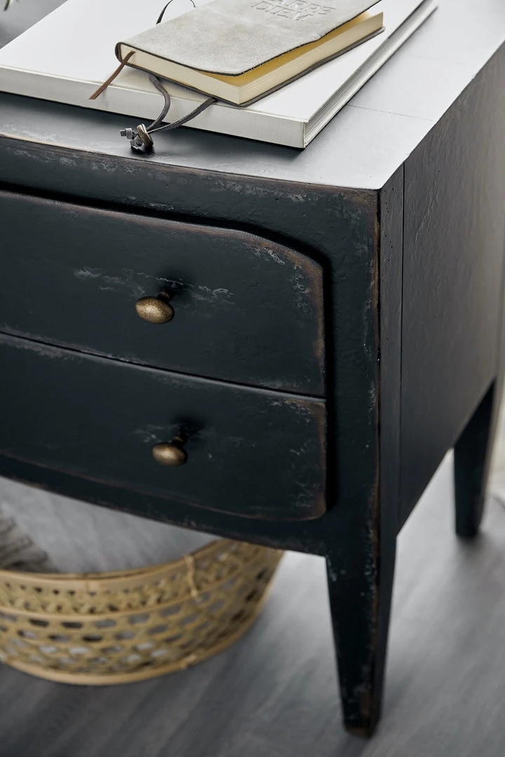 HOOKER FRENCH MARKET NIGHTSTAND: ANTIQUE BLACK 4 HOOKER FRENCH MARKET NIGHTSTAND: ANTIQUE BLACK