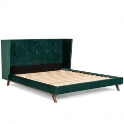 VIG FOREST VELVET PLATFORM WING BED