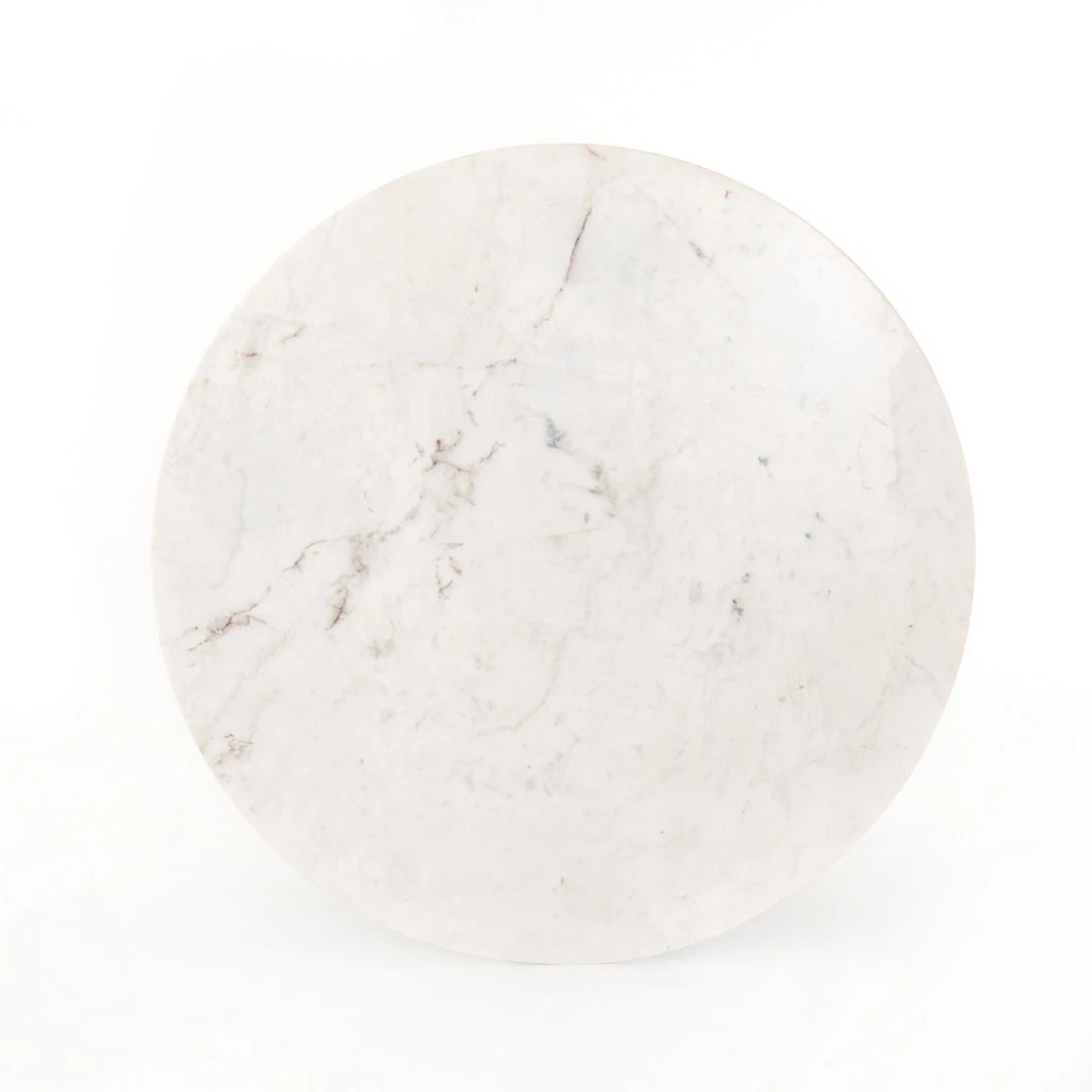 FOUR HANDS GAGE ROUND WHITE MARBLE + BRASS DINING TABLE Furniture 4 FOUR HANDS GAGE ROUND WHITE MARBLE + BRASS DINING TABLE Furniture