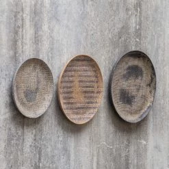 UTTERMOST GAIA STONE WALL PLATES | SET OF 3 Wall Sculptures + Decor