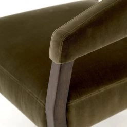 FOUR HANDS GARY CLUB CHAIR: OLIVE GREEN VELVET Living Room