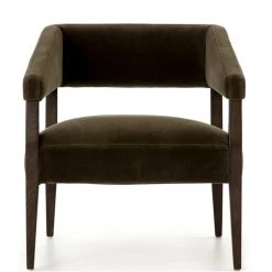 FOUR HANDS GARY CLUB CHAIR: OLIVE GREEN VELVET Living Room