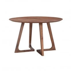 MOES GODENZA DINING TABLE ROUND WALNUT Kitchen + Dining