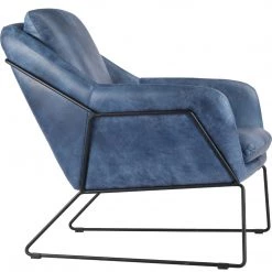 MOES Living Room GREER VINTAGE LEATHER CLUB CHAIR