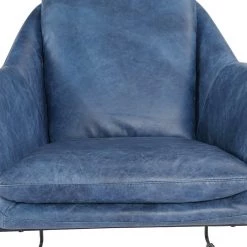 MOES Living Room GREER VINTAGE LEATHER CLUB CHAIR