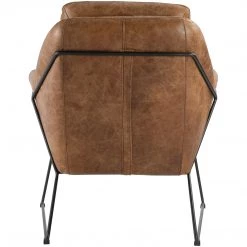 MOES Living Room GREER VINTAGE LEATHER CLUB CHAIR