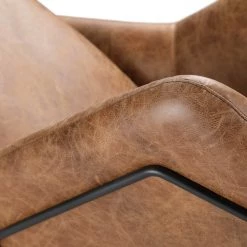 MOES Living Room GREER VINTAGE LEATHER CLUB CHAIR