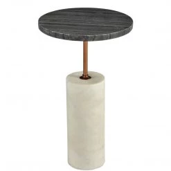 MOES DUSK BLACK+WHITE MARBLE ACCENT TABLE Furniture