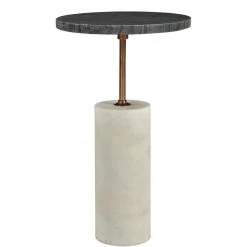 MOES DUSK BLACK+WHITE MARBLE ACCENT TABLE Furniture