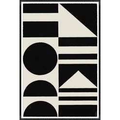 L ART "GRAPHIS" GLASS FRAMED ART