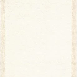 SURYA HAGUE PLUSH WOOL BORDER RUG: CREAM
