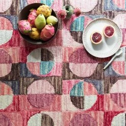 LOLOI HALLU 06 HOOKED WOOL RUG: BERRY MULTI