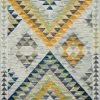 LOLOI HALLU 07 HOOKED WOOL RUG: BLUE, GREEN MULTI